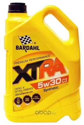 Масло моторное Bardahl XTRA 5W-30 C3 синтетическое 5 л купить 6 456 ₽