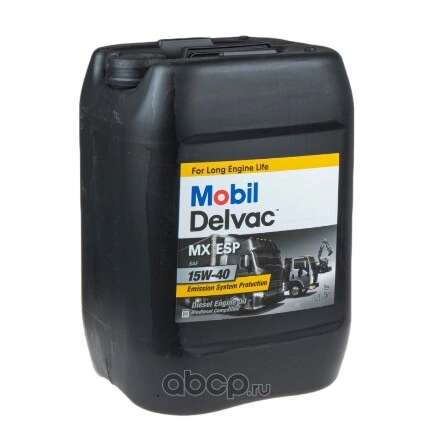 Масло моторное MOBIL Delvac MX ESP 15W-40 минеральное 20 л купить 11 238 ₽