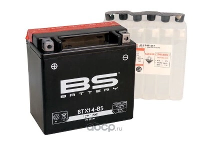 Аккумулятор bs agm, 12в, 12 ач 150x87x145, прямая - , ytx14-bs BS Battery купить 6 668 ₽