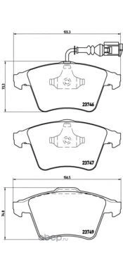 Колодки тормозные передние BREMBO купить 4 692 ₽