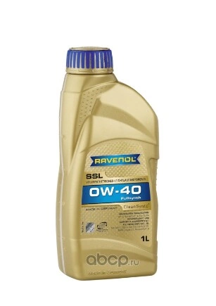 Масло моторное Ravenol Super Synthetik Oel SSL 0W-40 синтетика 1 л купить 1 790 ₽