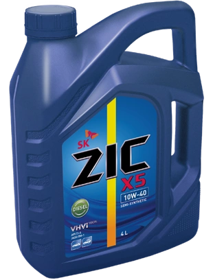 Масло моторное ZIC X5 Diesel 10W-40 полусинтетическое 4 л купить 2 068 ₽