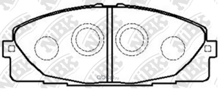 Колодки тормозные передние NIBK купить 3 345 ₽