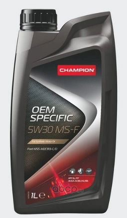 Масло моторное CHAMPION OEM SPECIFIC 5W30 MS-F, ACEA A1/B1-12 ACEA A5/B5-16, API SL/CF (1л) синт. CHAMPION OIL купить 1 085 ₽