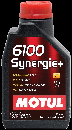 Масло моторное Motul 6100 Synergie+ A3/B4 10W-40 синтетическое 1 л купить 1 342 ₽