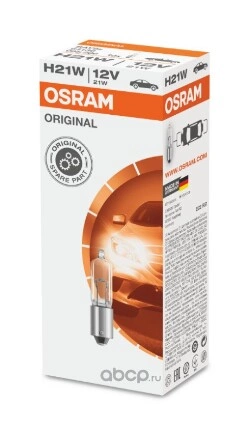 Лампа 12V H21W 21W BAY9s OSRAM ORIGINAL LINE 1 шт. картон купить 500 ₽