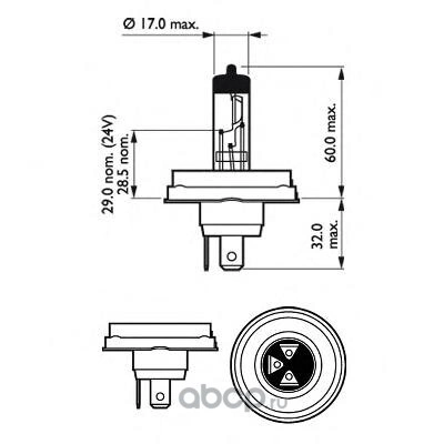 Лампа галогеновая  HIR2 (9012) P45t 12V 45/40W 1 шт. купить 515 ₽