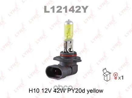 Лампа 12V H10 42W PY20d LYNXauto Yellow 1 шт. картон купить 465 ₽