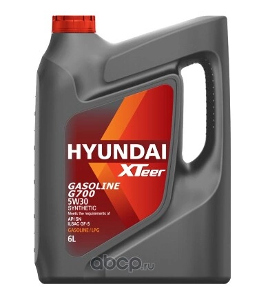 Масло моторное Hyundai Xteer Gasoline G700 SN 5W-30 6 л купить 2 889 ₽