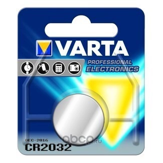 Батарейка литиевая VARTA Lithium CR2032 3V упаковка 1 шт. купить 169 ₽