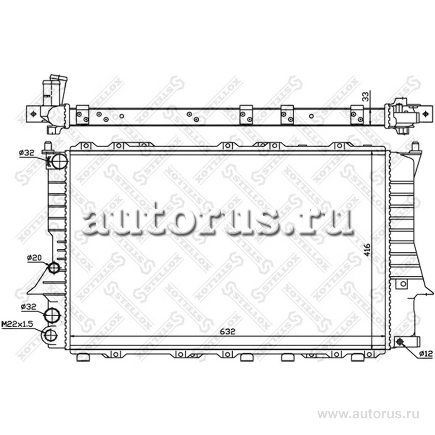 радиатор системы охлаждения! Audi 100/A6 2.0-2.5TDi 90-97 купить 6 175 ₽