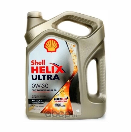 Масло моторное SHELL Helix Ultra ECT C2/C3 0W-30 синтетическое 4 л 550046375 купить 4 880 ₽