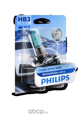 Лампа HB3 9005 WhiteVision ultra 9005WVUB1 PHILIPS купить 2 260 ₽