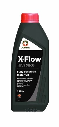 Масло моторное COMMA X-FLOW TYPE V 5W-30 синтетика 1 л купить 936 ₽