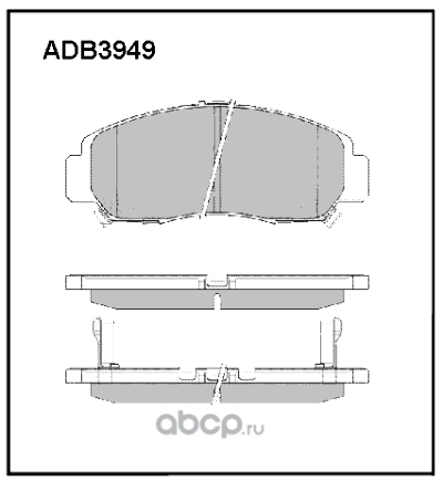 Колодки передние HONDA Civic 0612/FRV/Jazz/Stream 01> ALLIED NIPPON купить 1 846 ₽