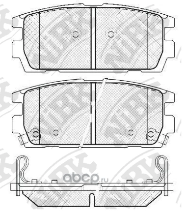Колодки тормозные задние NIBK купить 2 906 ₽