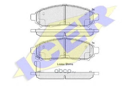 Колодки передние NISSAN/INFINITI для Tokico ICER купить 2 373 ₽