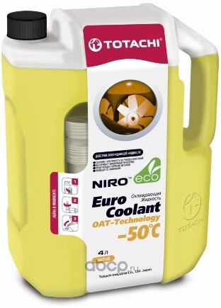 NIRO EURO COOLANT OAT - Technology   -50 C антифриз желтый 4л. купить 804 ₽