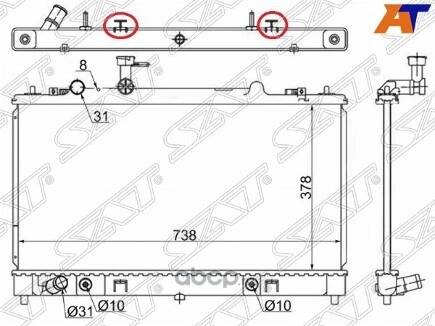 Радиатор MAZDA 6/ATENZA 1.8/2.0 05-12 купить 6 072 ₽