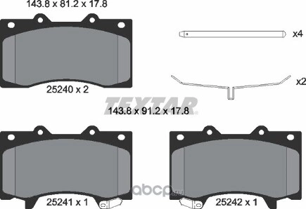 Колодки тормозные передние TEXTAR купить 7 147 ₽